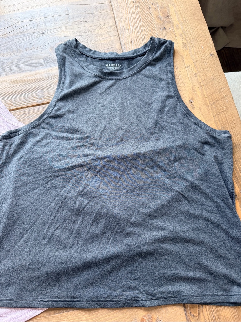 Athleta Heather Charcoal Gray Performance Tank